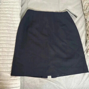 NWT Amanda smith petites 100% wool lightweight black office skirt size 4P